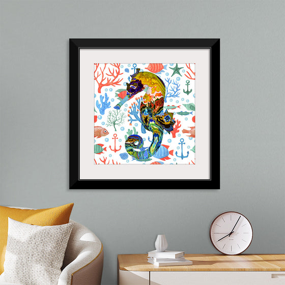 "Abstract Pattern-Filled Seahorse"