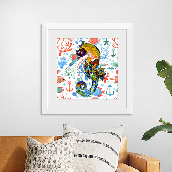 "Abstract Pattern-Filled Seahorse"