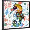 "Abstract Pattern-Filled Seahorse"