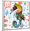 "Abstract Pattern-Filled Seahorse"