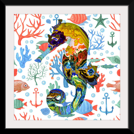 "Abstract Pattern-Filled Seahorse"