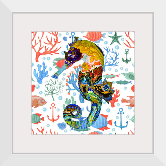 "Abstract Pattern-Filled Seahorse"