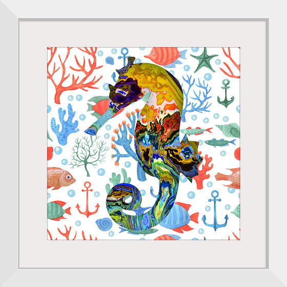 "Abstract Pattern-Filled Seahorse"