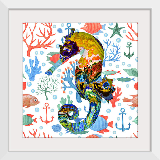 "Abstract Pattern-Filled Seahorse"