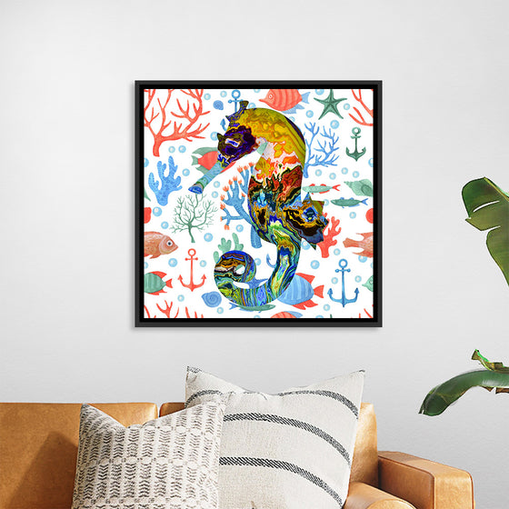 "Abstract Pattern-Filled Seahorse"