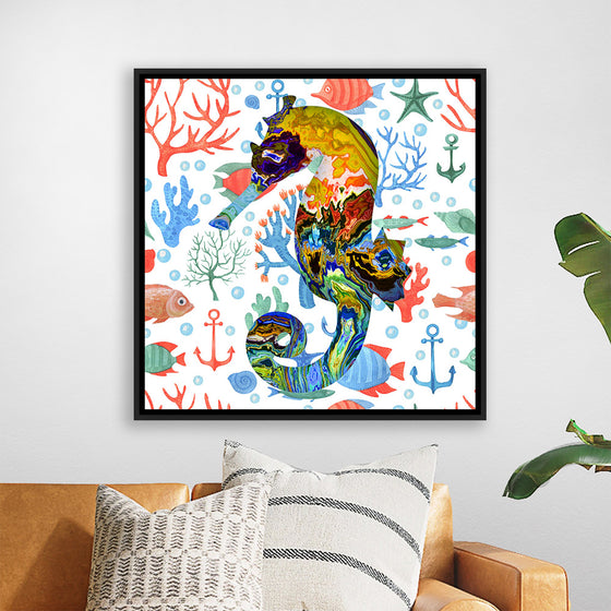 "Abstract Pattern-Filled Seahorse"