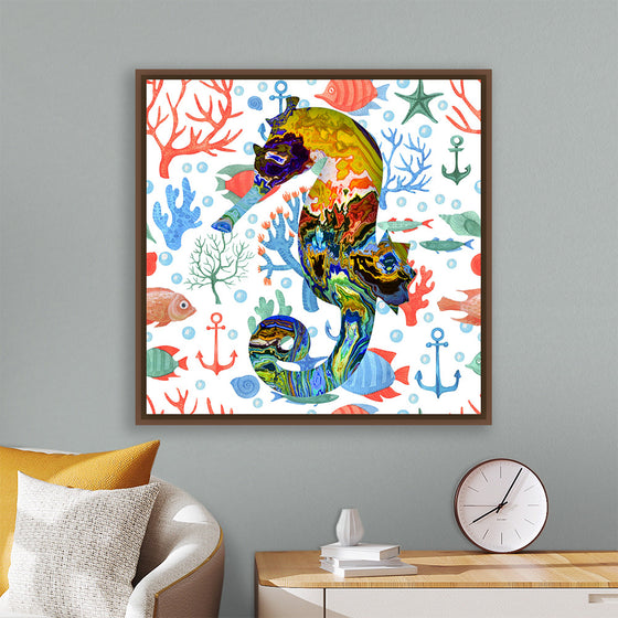 "Abstract Pattern-Filled Seahorse"