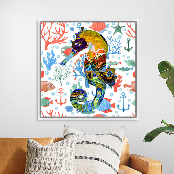 "Abstract Pattern-Filled Seahorse"