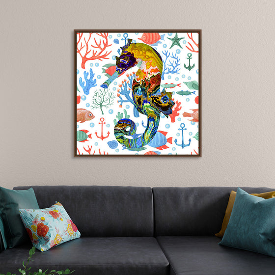 "Abstract Pattern-Filled Seahorse"