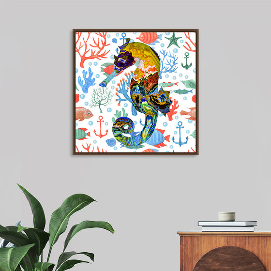 "Abstract Pattern-Filled Seahorse"