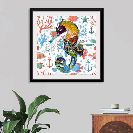 "Abstract Pattern-Filled Seahorse"