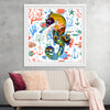 "Abstract Pattern-Filled Seahorse"