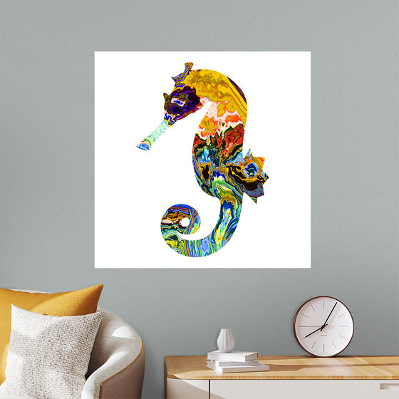 "Colorful Pattern Abstract Seahorse"