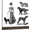 "Victorian Lady & Dogs"