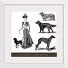 "Victorian Lady & Dogs"