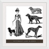 "Victorian Lady & Dogs"