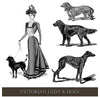 "Victorian Lady & Dogs"