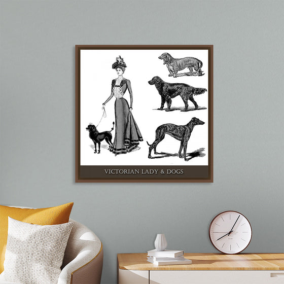 "Victorian Lady & Dogs"