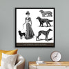 "Victorian Lady & Dogs"