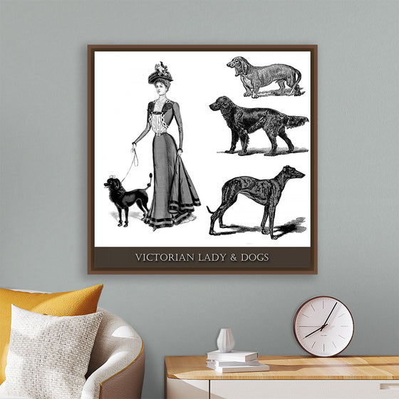 "Victorian Lady & Dogs"