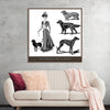 "Victorian Lady & Dogs"