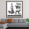 "Victorian Lady & Dogs"