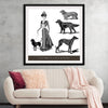 "Victorian Lady & Dogs"