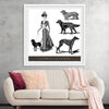 "Victorian Lady & Dogs"