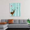 "Deer in Winter Forest"