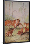 "Vixen & Cubs Fox (1910)", Maude Scrivener