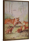 "Vixen & Cubs Fox (1910)", Maude Scrivener