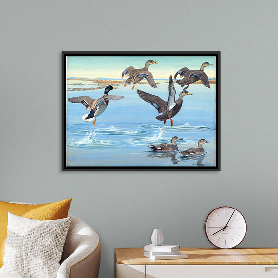 "Vintage Ducks Painting"