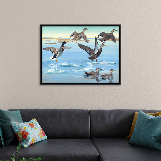 "Vintage Ducks Painting"