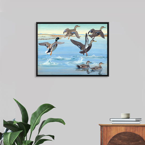 "Vintage Ducks Painting"