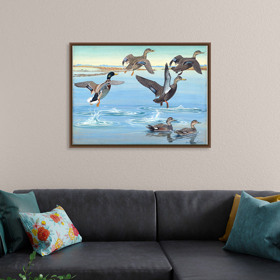 "Vintage Ducks Painting"