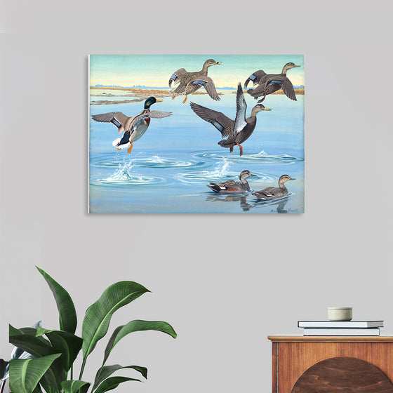 "Vintage Ducks Painting"