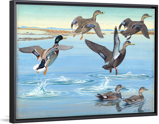 "Vintage Ducks Painting"