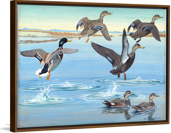 "Vintage Ducks Painting"