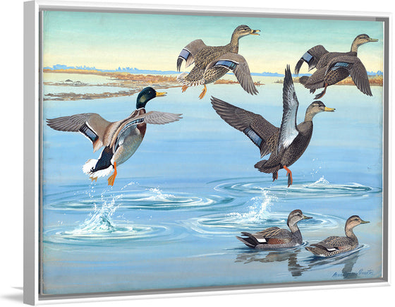 "Vintage Ducks Painting"