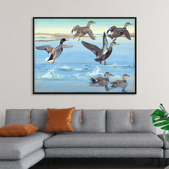 "Vintage Ducks Painting"