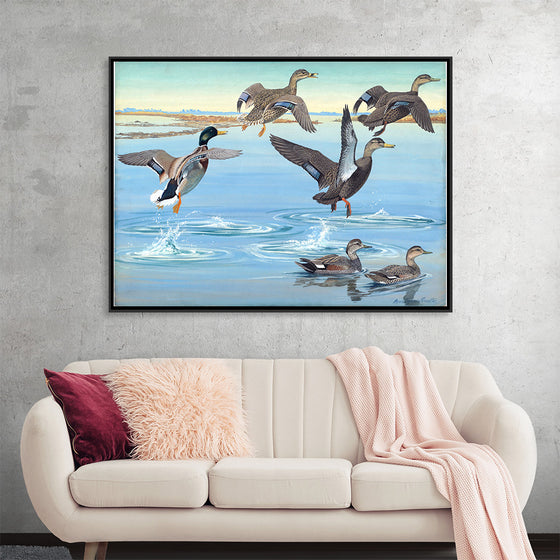 "Vintage Ducks Painting"