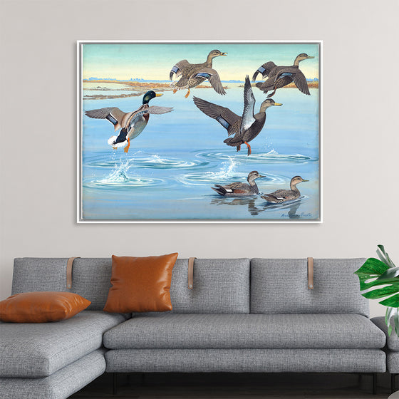 "Vintage Ducks Painting"