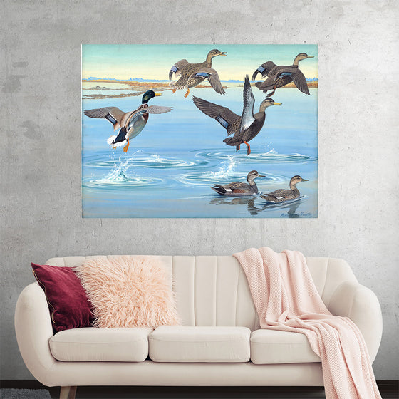 "Vintage Ducks Painting"