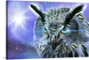 Step into a world of captivating beauty and mesmerizing detail as you gaze upon the "Mystical Eagle Owl," a masterpiece that will transport you to a realm of avian enchantment. This stunning artwork captures the essence of the majestic eagle owl, its piercing blue eyes set against a vibrant purple backdrop, radiating an aura of mystery and intrigue.