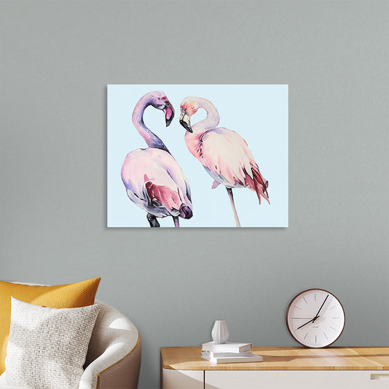 "Flamingo Watercolor Painting"