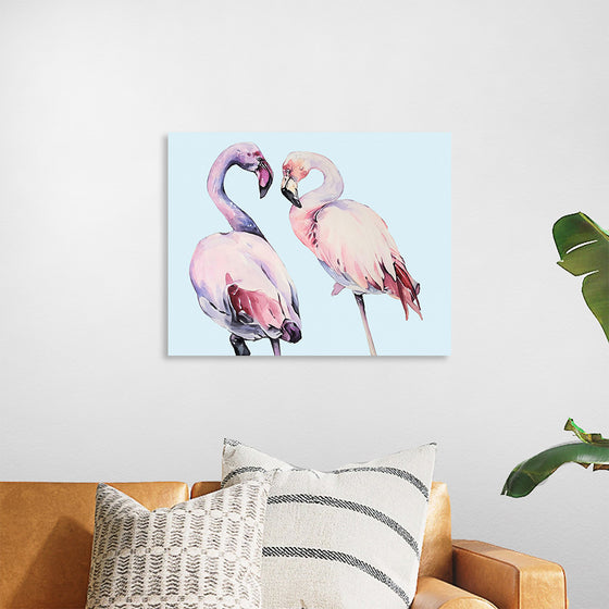 "Flamingo Watercolor Painting"