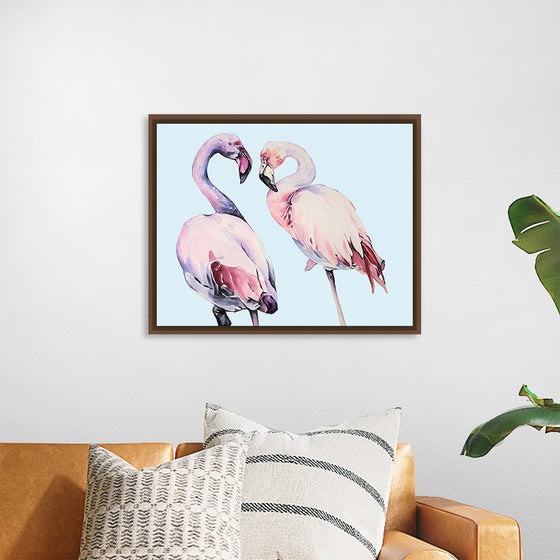 "Flamingo Watercolor Painting"