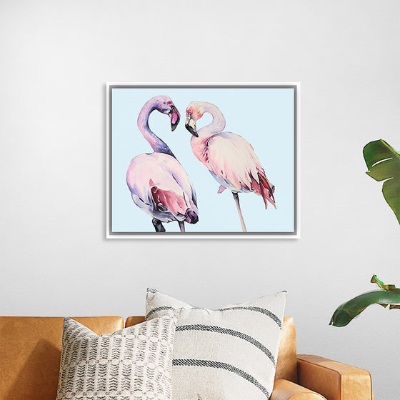 "Flamingo Watercolor Painting"