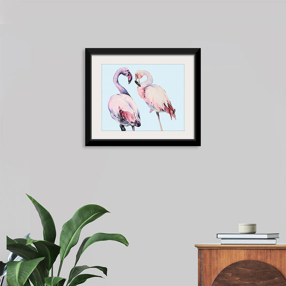 "Flamingo Watercolor Painting"