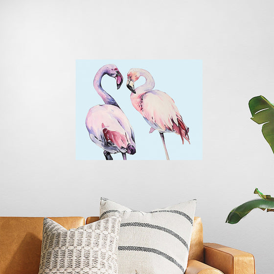 "Flamingo Watercolor Painting"